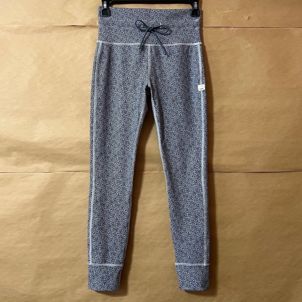 Vuori | Daily Leggings Azure Mini Samba Floral Drawstring High Rise Size S